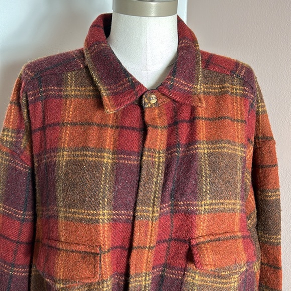VINTAGE NORTHEAST TERRAIN COMPANY WOOL WOOL FLANNEL PLAID SHIRT SIZE XL - Picture 5 of 11